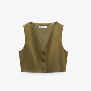 Zara Cropped Vest - Small